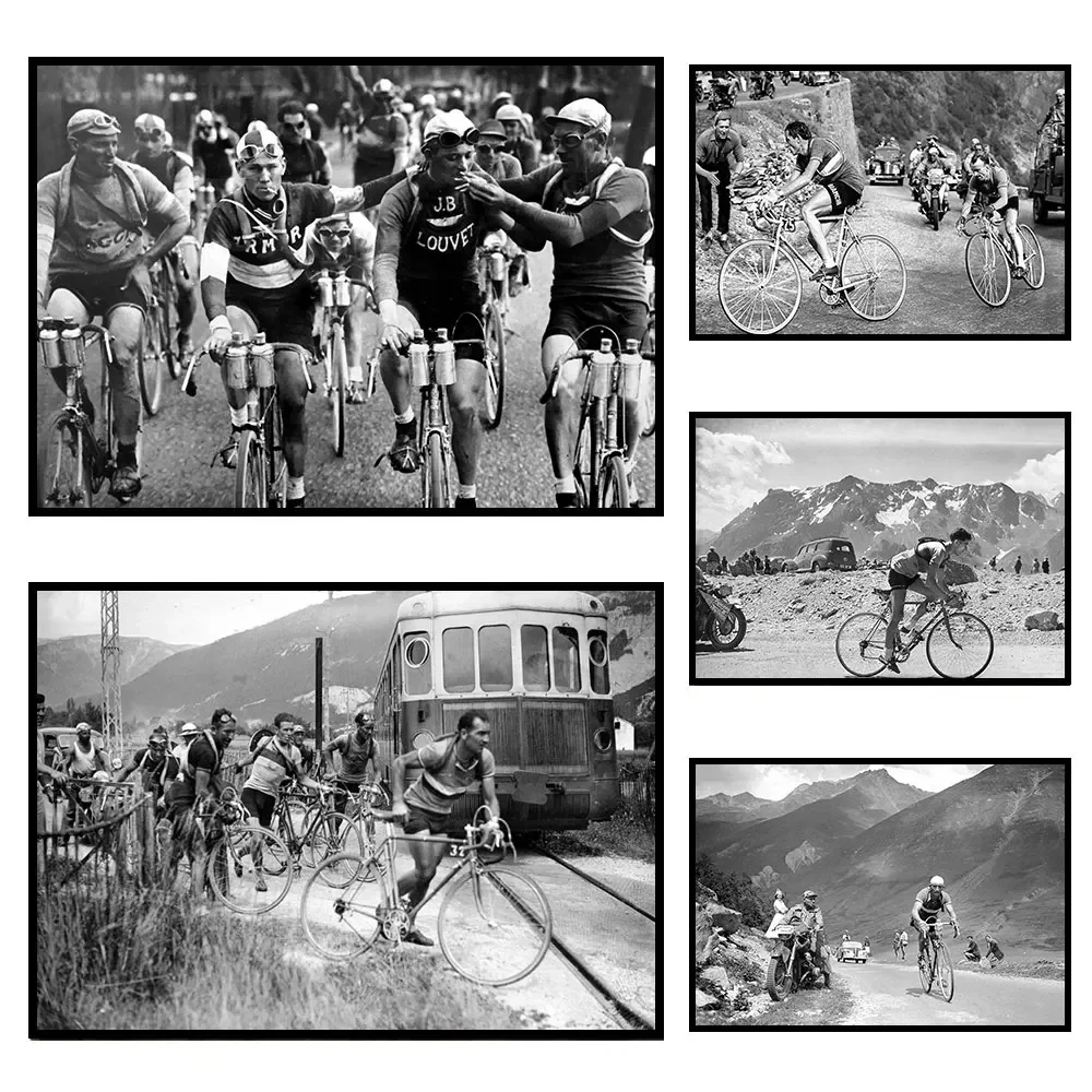 Tour De France Photography Cycling Racing Bike Art Poster Canvas Painting Wall Print Picture Ideal for Living Room Home Decor