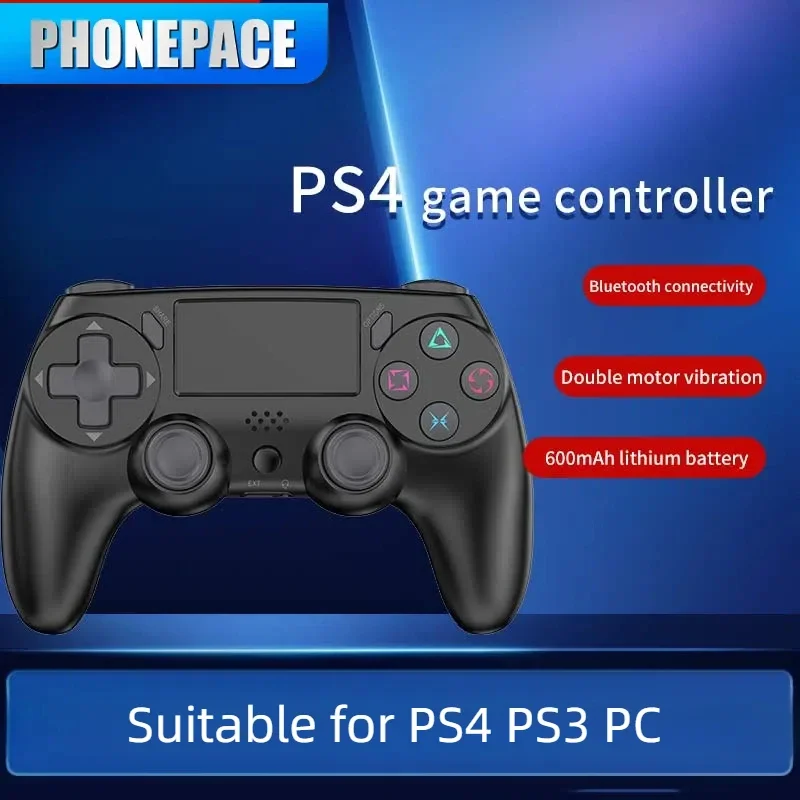 

Беспроводной Bluetooth-контроллер GamePad, шестиосевой контроллер с двойной вибрацией и сенсорной панелью, микрофон для наушников, Bluetooth 4,0 для ПК PS