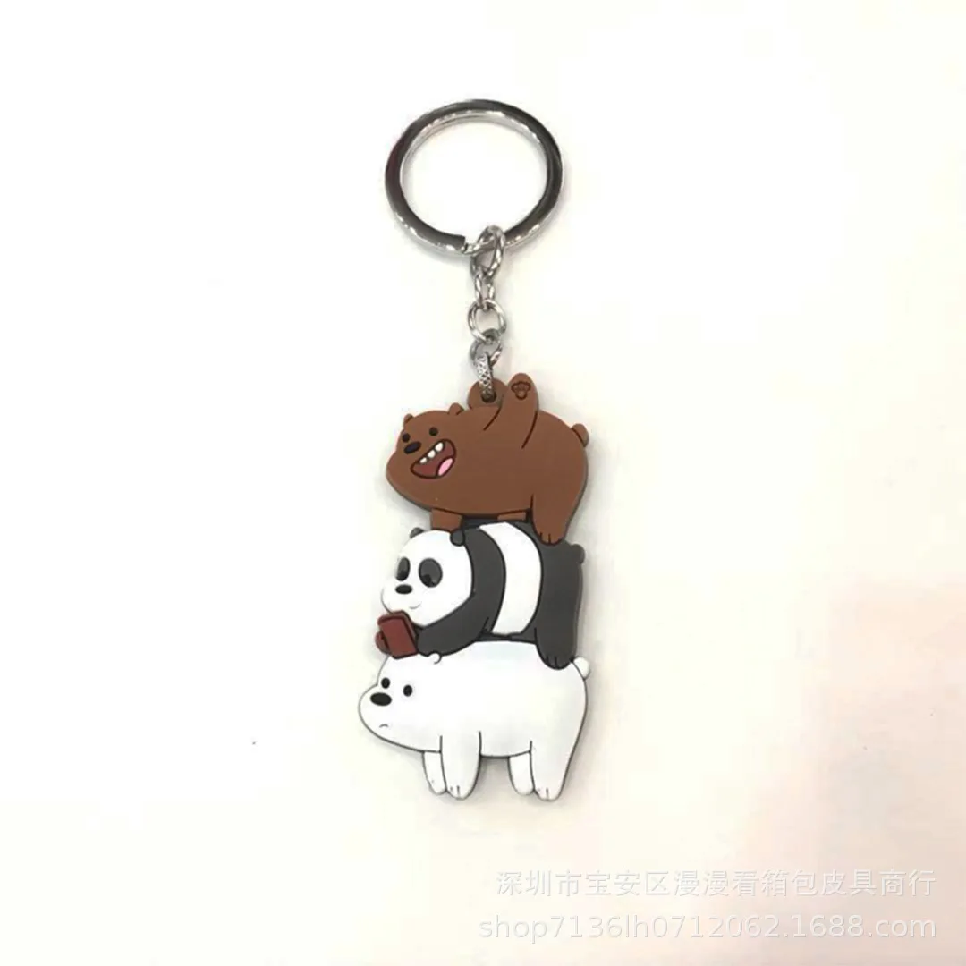 Hot Style Animation Derivatives IceBear Panda Grizzly Girl Heart Super Kawaii Keychain Exquisite Brithday Gift for Friends