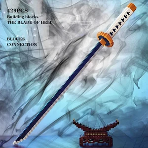 Samurai Schwert Bausteine Ninja Blade Katana Japanischer Anime -Schmetterling Nichirin Messerziegel für Spielzeug für Kinder für Erwachsene 8 Hauptverkaufsfächer Borcation - №3