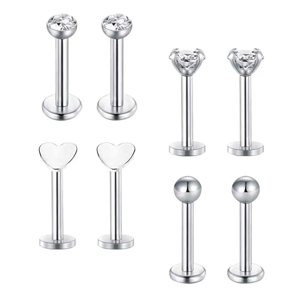 

Forward Tragus Earring Cartilage Piercing Jewelry Set Hypoallergenic 316L Surgical Steel Body Piercing Helix Earrings