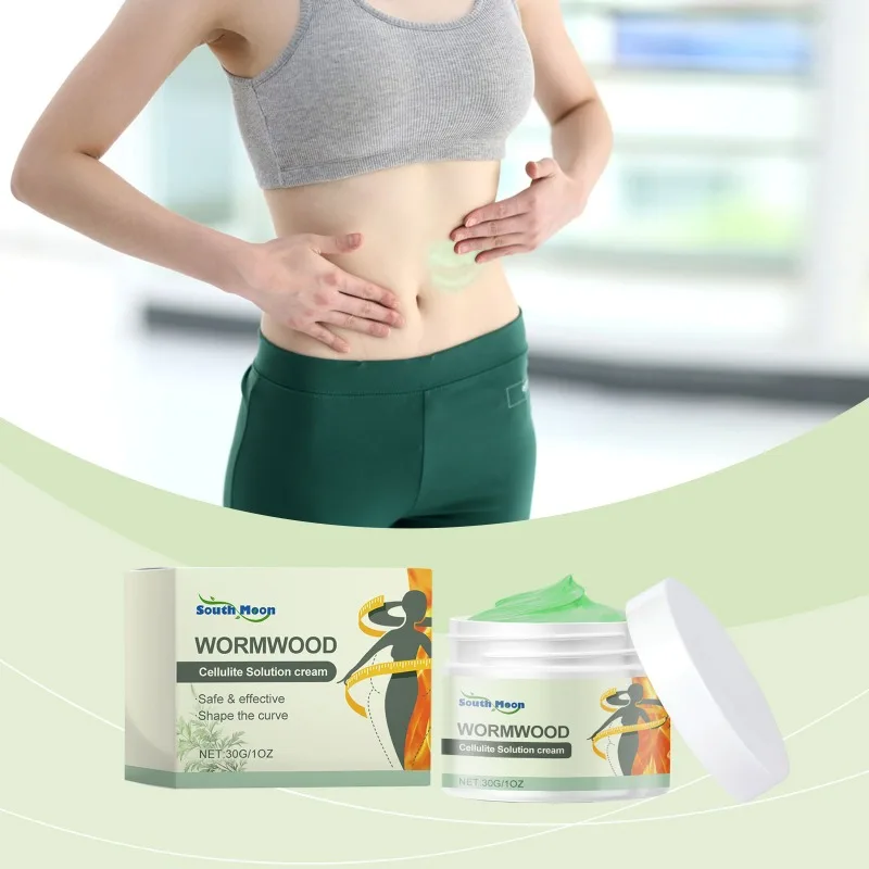 30g Wormwood Cellulite Solution Cream Safe Slimming Weight Loss Massage Fat Burning Cream with Mild Plant Extract Ingredients