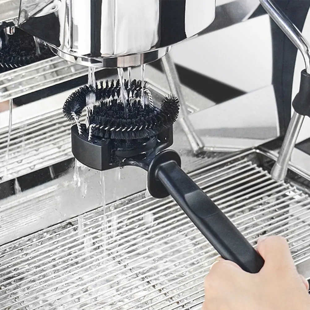 

Coffee Machine Brush Detachable Bristles Heat Resistant Handle Espresso Machine Group Head Cleaning Tool Easy Use Cleaner