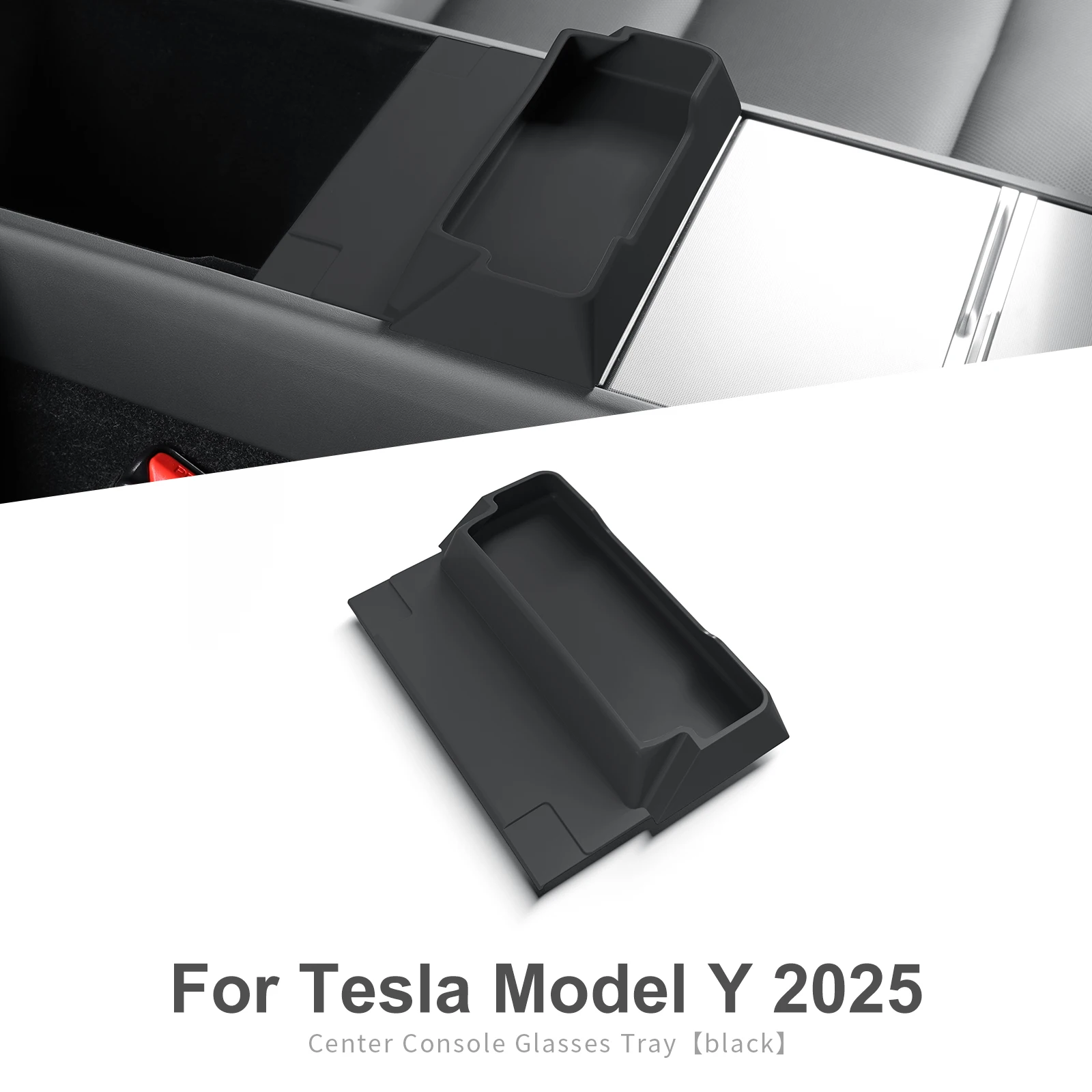 

LUCKEASY для Tesla Model Y Launch 2025+ Juniper, подлокотник для центральной консоли, ящик для хранения, лоток для очков, органайзер, автомобильные аксессуары