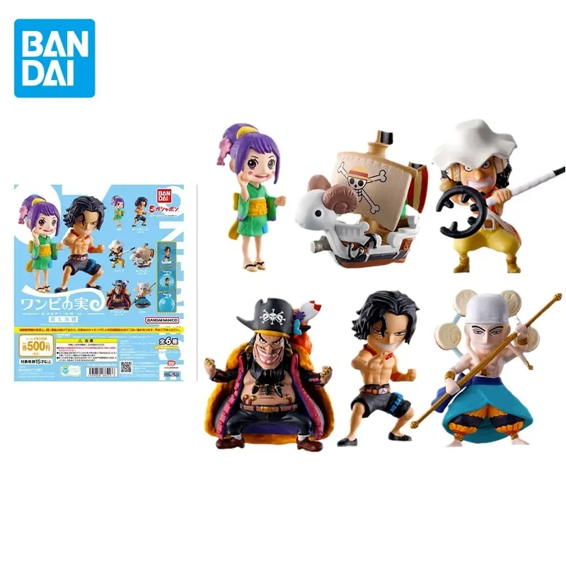 Bandai Original One Piece Anime Gashapon Devil Nut The Seventh Naval Battle Marshall·D·Teach Action Figure Toys for Kids Gift