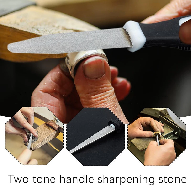 Diamond Sharpening Stone Kitchen Knife Various Specifications Double Color Handle Diamond Sharpening Knife