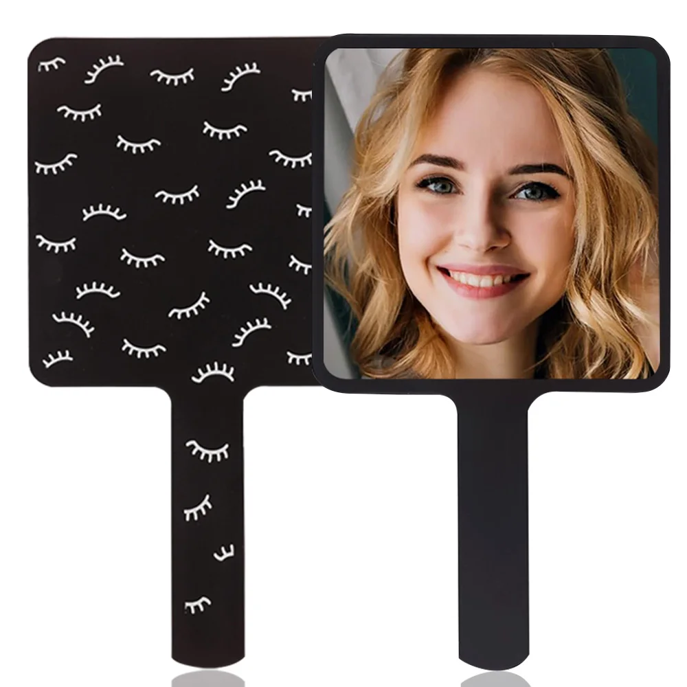 Handheld Make-Up Spiegel Tragbare Wimpern Verlängerung Spiegel Für Frauen und Mädchen Gesicht Kleine Spiegel Schönheit Tisch Zubehör