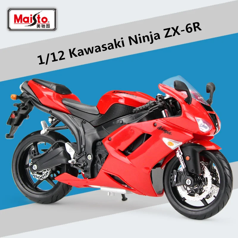 Maisto 1:12 Kawasaki Ninja ZX6R Alloy Racing Motorcycle Model Diecasts Metal Street Sports Motorcycle Model Childrens Toys Gift