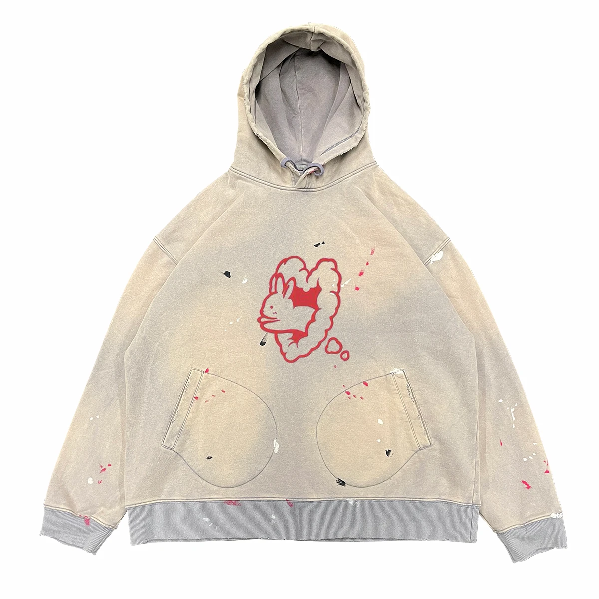 wang-studio-450g-gradient-washed-vintage-rabbit-spattered-hoodie-handkerchief-hat-scarf-belt-accessories-clothing