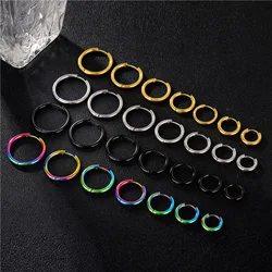 1Pair Stainless Steel Round Circle Stud Earrings For Men Women Not Fade Ear Rings Jewelry