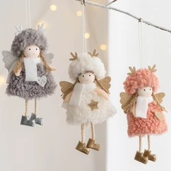 New Year 2022 Noel Christmas Dolls Angel Santa Claus Pendant Ornaments Christmas Tree Decorations for Home Kids Natal Gift Craft
