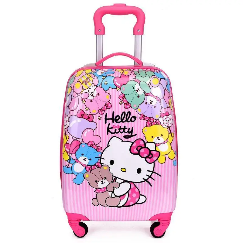 Hello Kittys Suitcase Child Boy Girl Gift Cute Sanrios Anime Figure Kuromi Kawaii Cartoon Large Capacity Portable Trolley Case