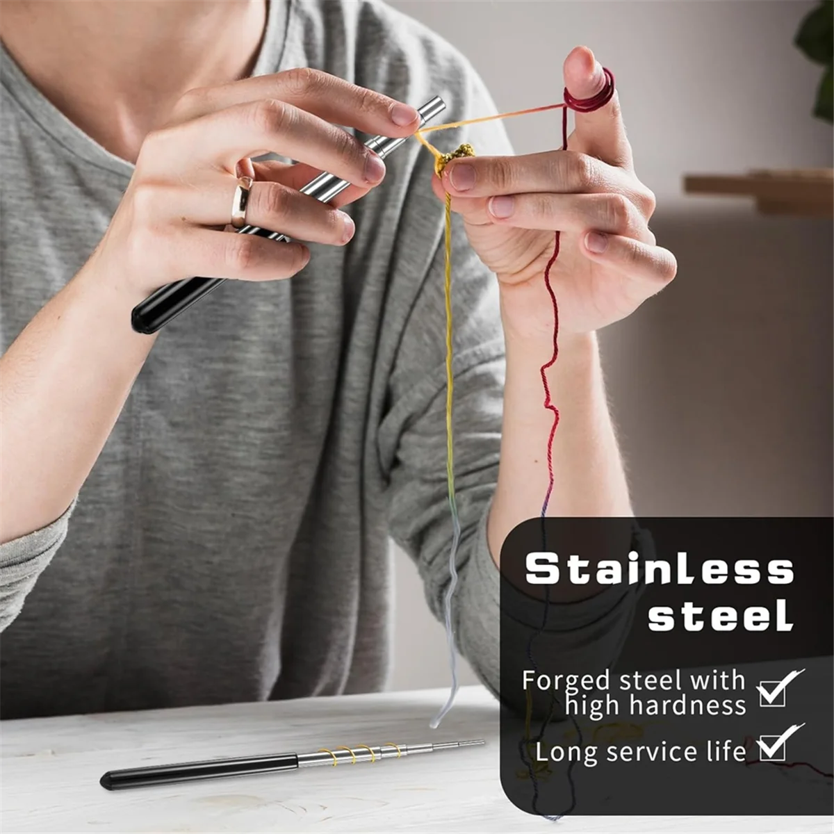 Abjs 2 pacotes de ferramentas de embrulho de fio para fazer joias, haste de enrolamento de fio de 1.5mm-10mm, ferramenta de fio de cobre torcido para redondo