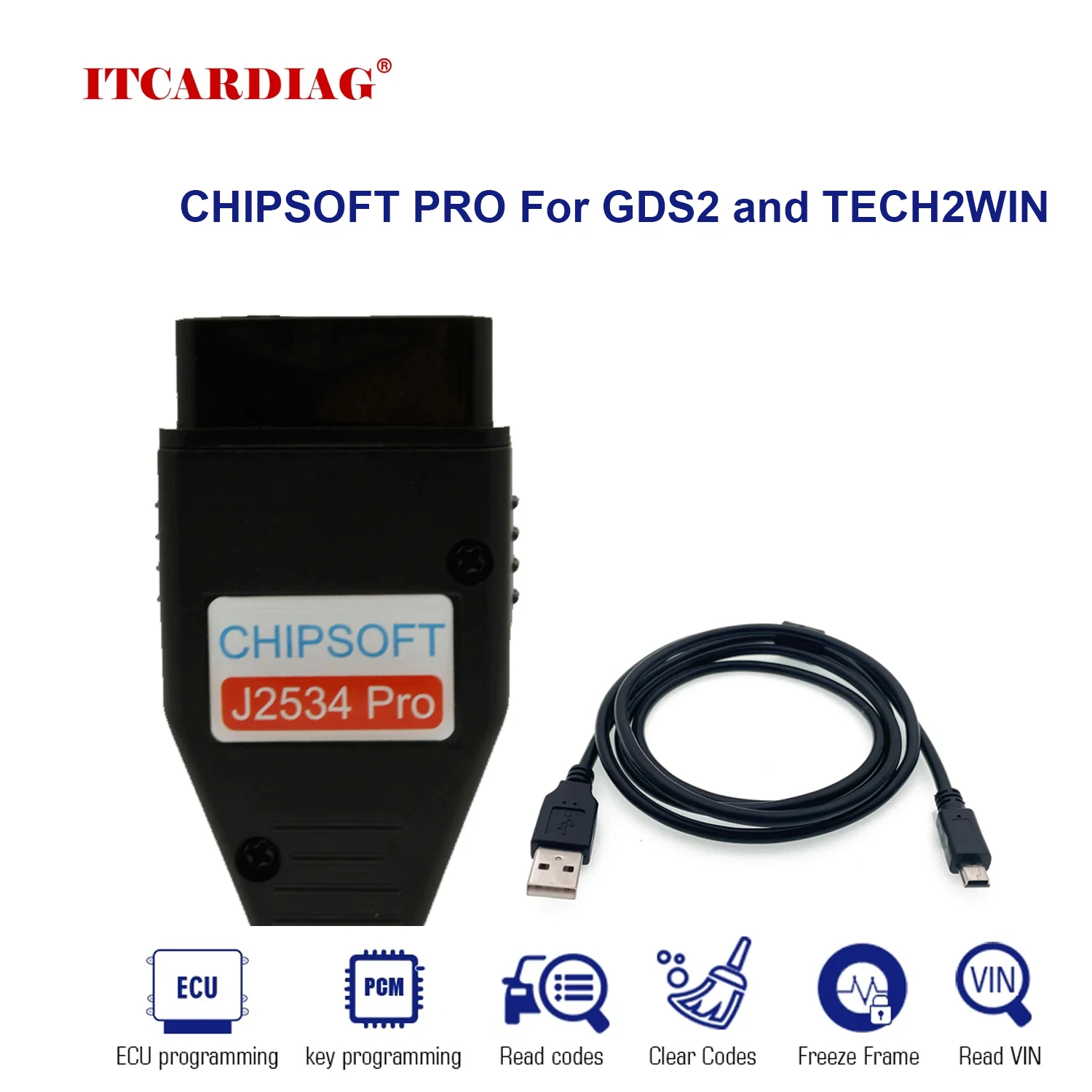 Chipsoft J2534 Pro VCI Diagnostic Cable for GM/OPEL GDS2 Diagnostic Tool for GM GDS2 Scanner GDS2 V2023.2.1 Tech2WIN 16.02.24