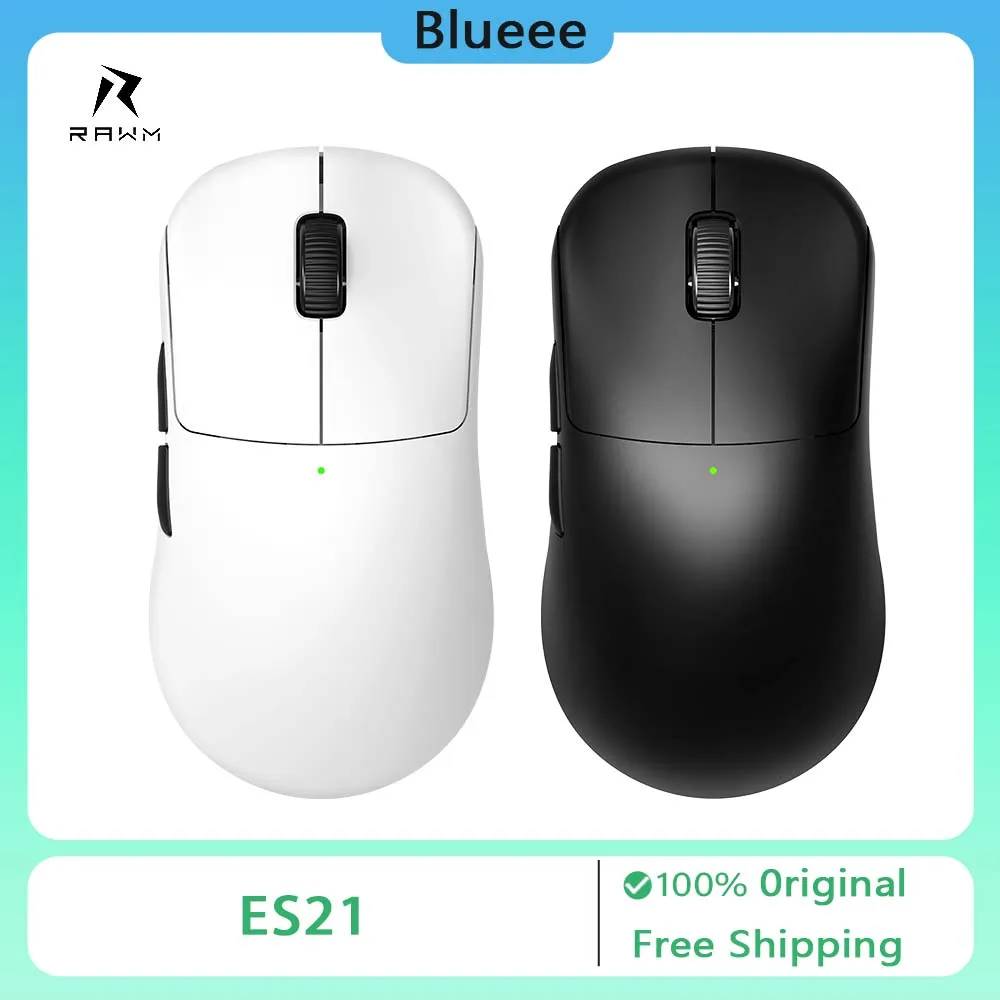 RAWM ES21 Wireless Mouse Three Mode Lightweight 8K Paw3950 30000dpi Custom 600mah Game Mice for Esport Gamer Accessory Gift