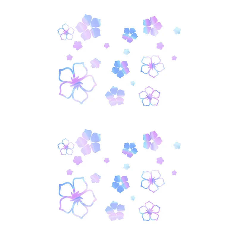 ABNQ 2Pc Refrigerator Stickers, Beautiful Flowers Fridge Stickers Glow in the Dark, Fridge Dazzle Decals Decoration