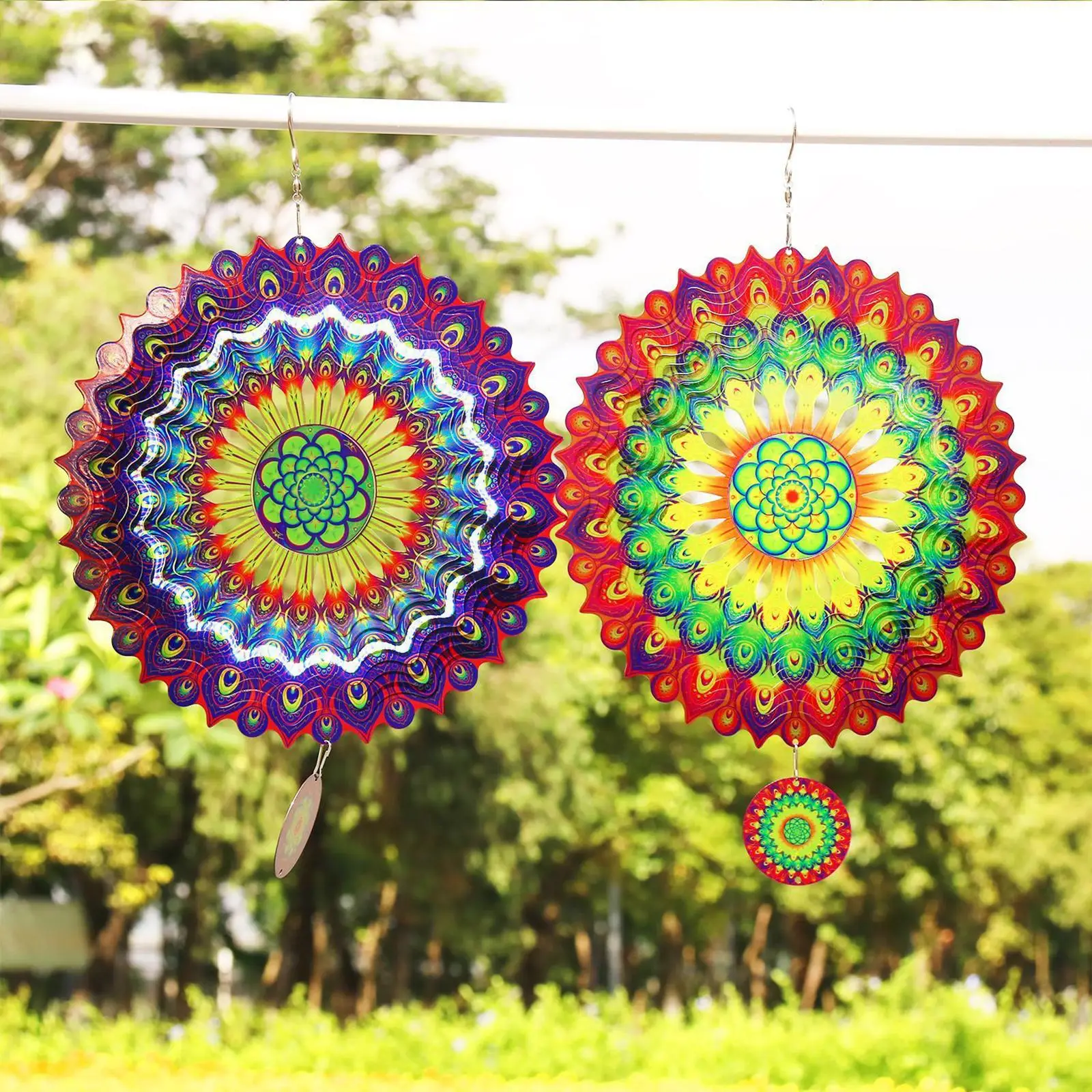 

Wind Spinner Gift Photo Props 3D Rotating Wind Chime for Home Garden Balcony
