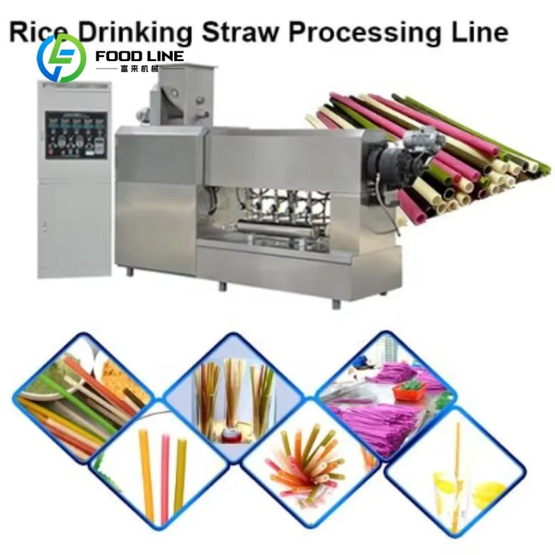 Customized High Efficiency Environmental Friendly Degradable Straw Extruder Production Line for Food Processing Machinery