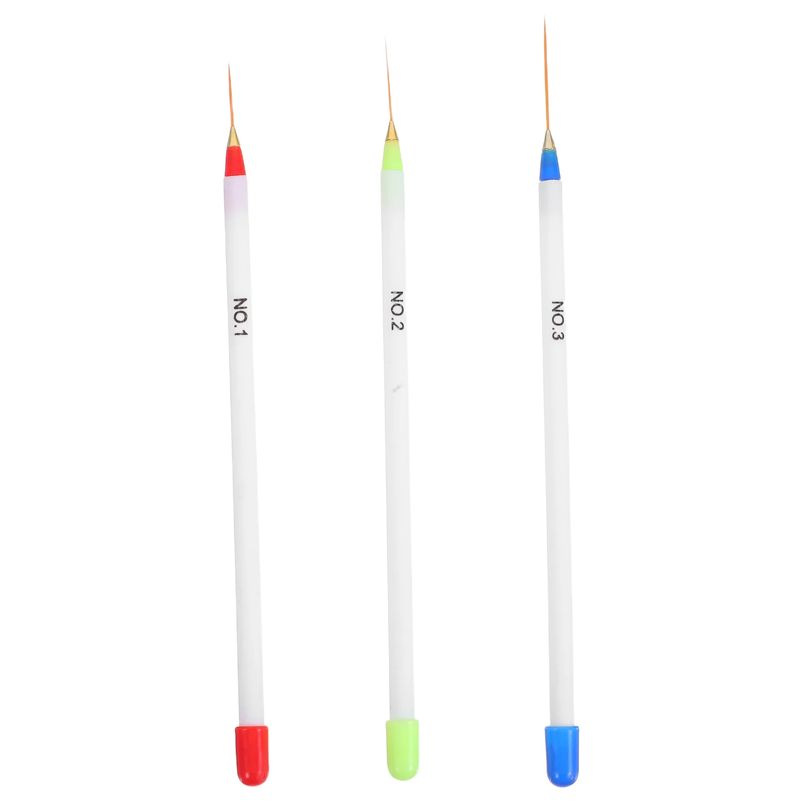 

3Pcs Nail Pull Pen Kit Reusable Thin Design for Dotting Painting Flowers Professional Home Nail Art Use Supplies