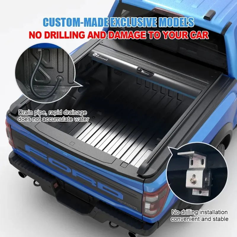 4x4 Pickup Truck Accessories Toyota Tundra Retractable Truck Bed Cover for Tacoma Tundra