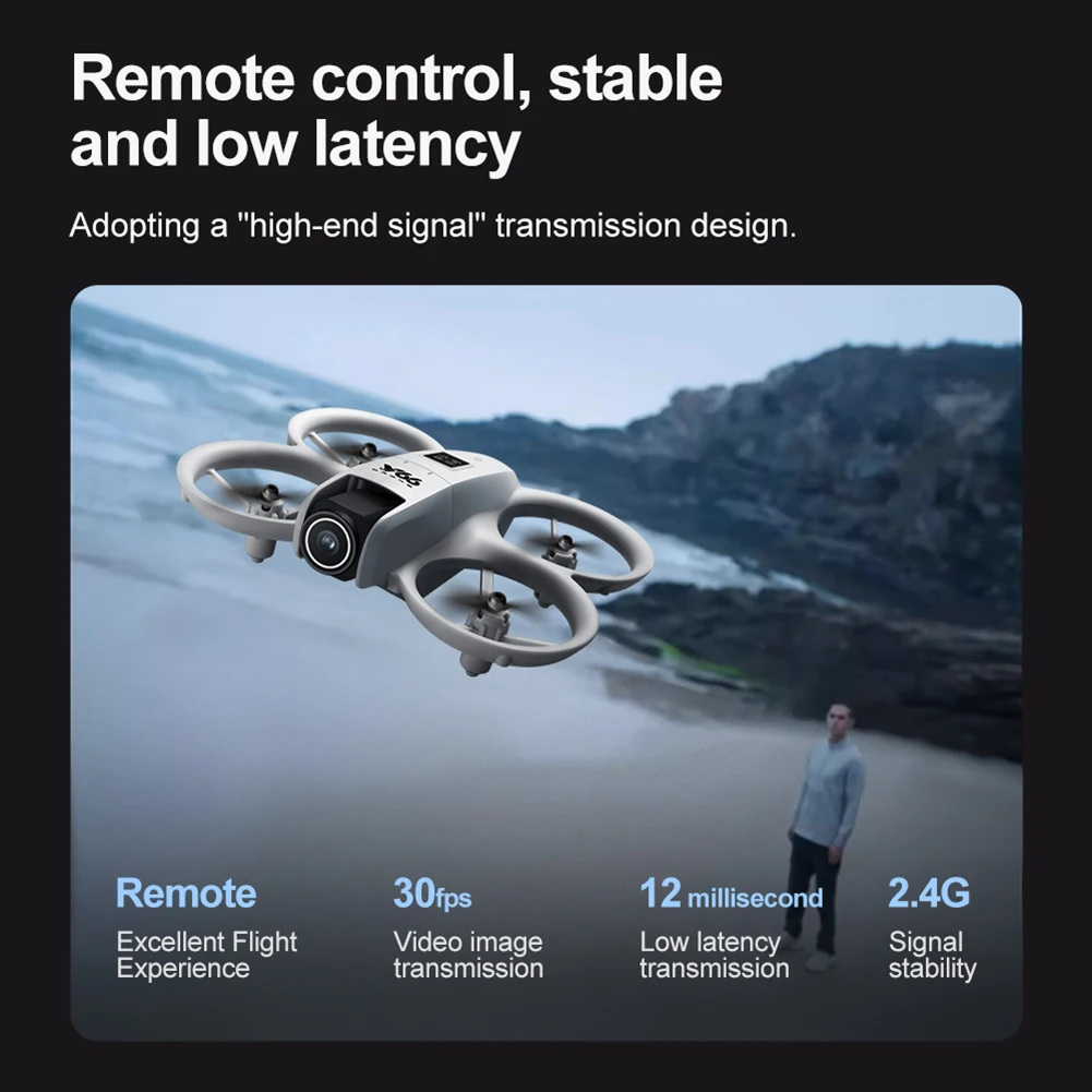 طائرة بدون طيار صغيرة للأطفال المبتدئين V66 RC-Drone مع كاميرا HD تدفق بصري RC-التصوير الجوي-طائرة بدون طيار