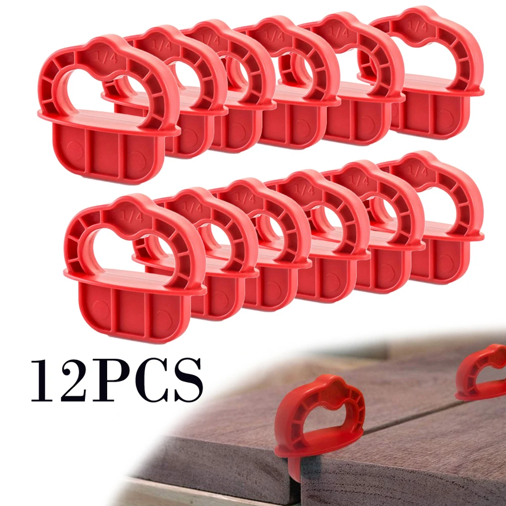 12pcs Deck Jig Spacer Rings Marking Home Distance Measure 1/4inch Spacing Tools Replacement Accessories For Home DIY Woodworking