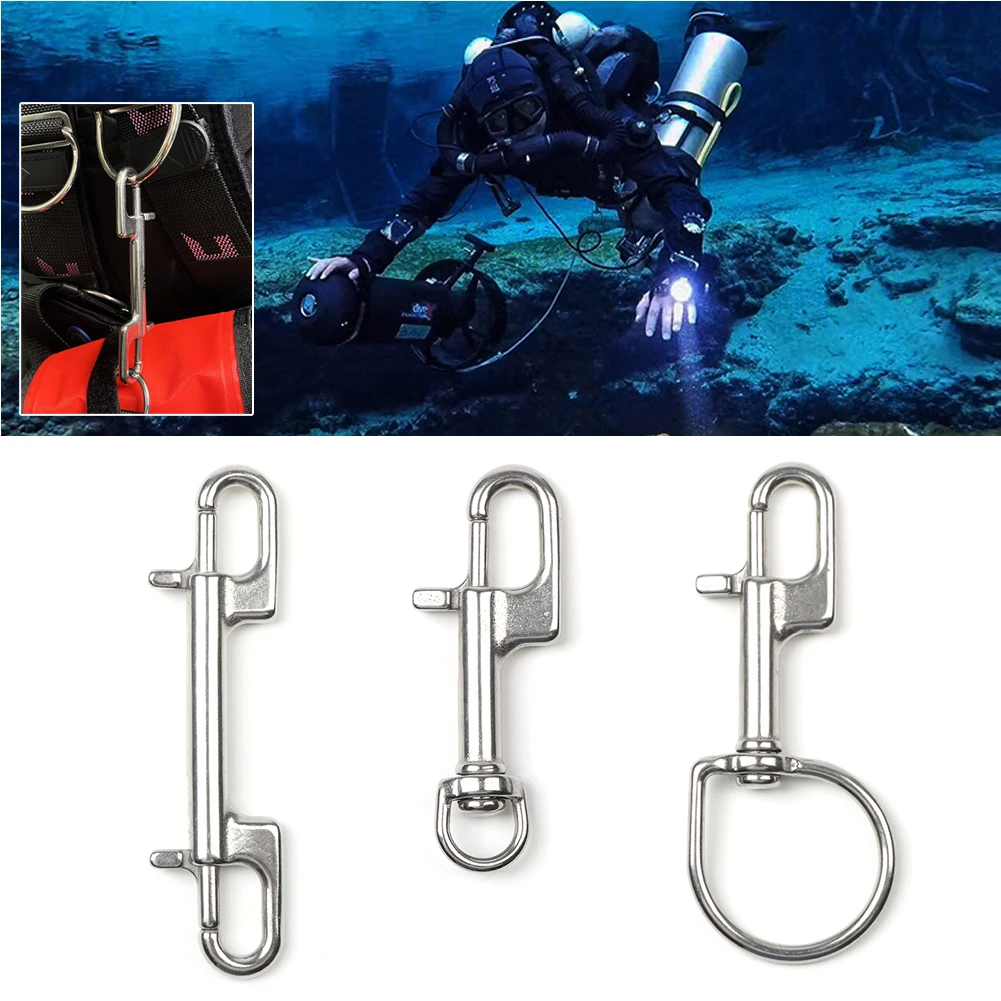 Stainless Steel Swivel Snap Hook Clip Dive Bolt Snap Hook Single Ended Hook Buckle For Scuba Diving Part Tool Accessories