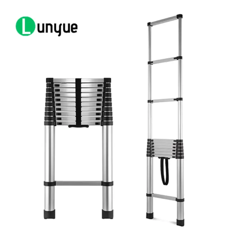 Aluminum Telescopic Folding Ladder Industrial Collapsible Loft Staircase For Home Use Lightweight Portable Space Saving