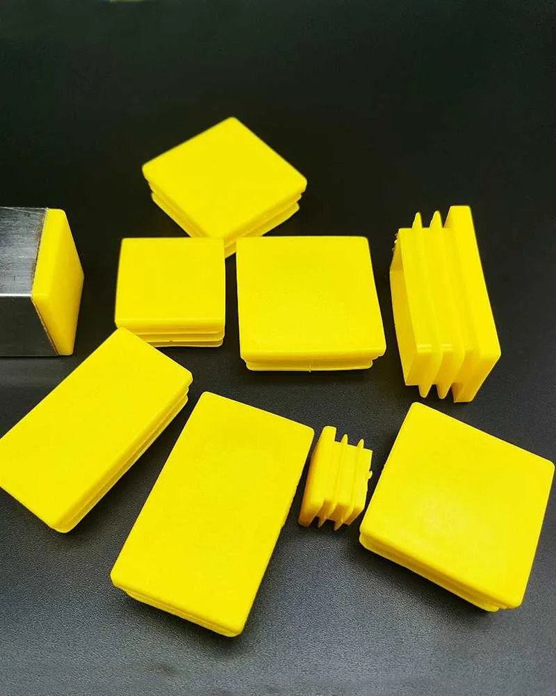 

Yellow Square/Round Plastic Plug End Cap Furniture Leg Tube Insertion Plug Rubber Furniture Foot Pad Decoration Dust Cover