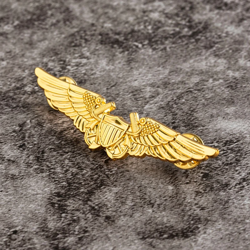 Flight Officer Wings Badge Gold Finish Miniature Medal of Challenge Coins