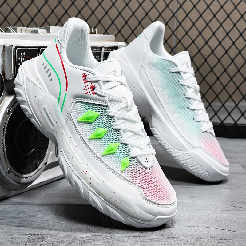 

Новые практичные баскетбольные кроссовки для игр на открытом воздухе, нескользящие, износостойкие, амортизирующие спортивные кроссовки, дышащие кеды