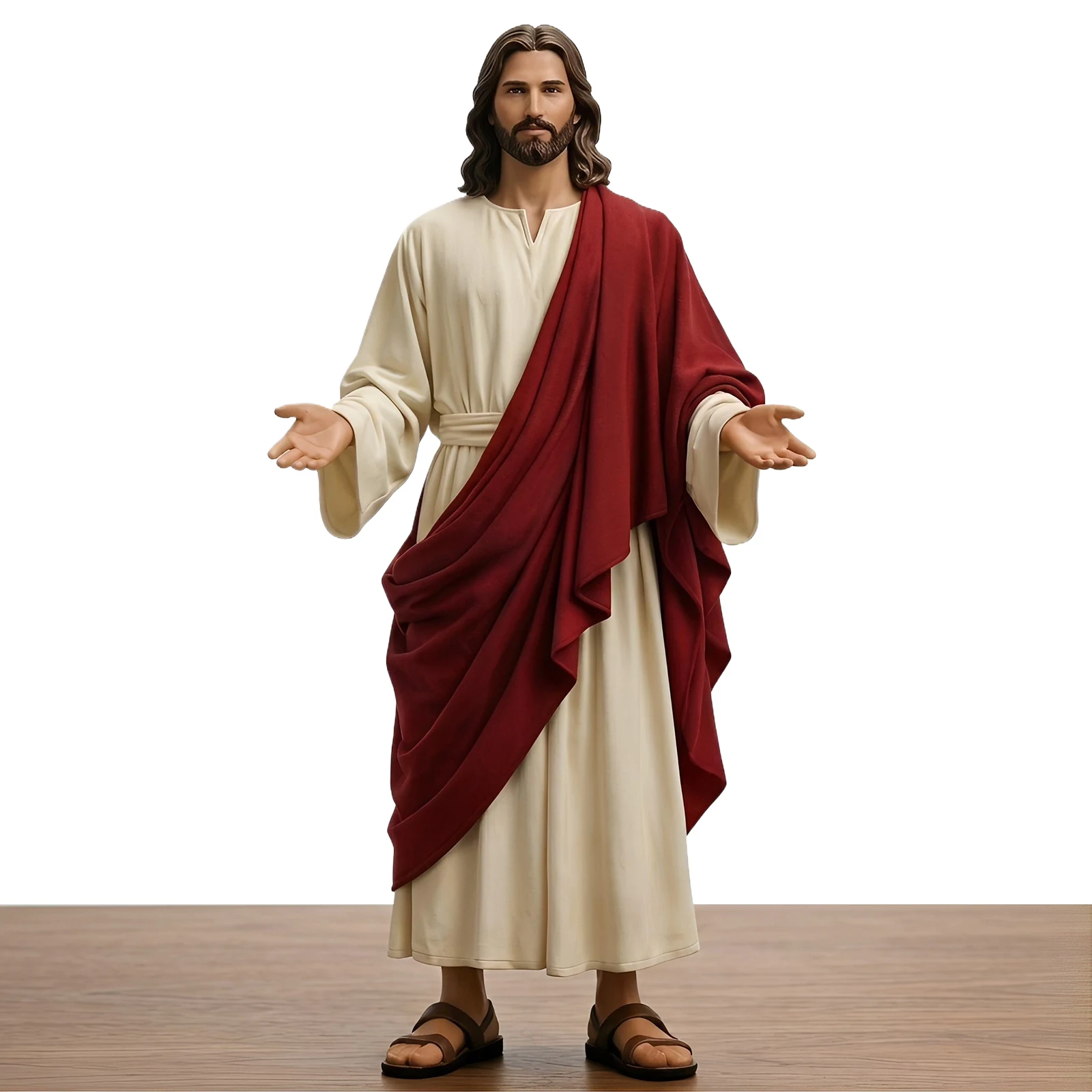 Jesus Christ Statue with Open Arms 1/6 Scale Figure Jesus Open Arms Blessing Statue for Interior Decoration Home Gift
