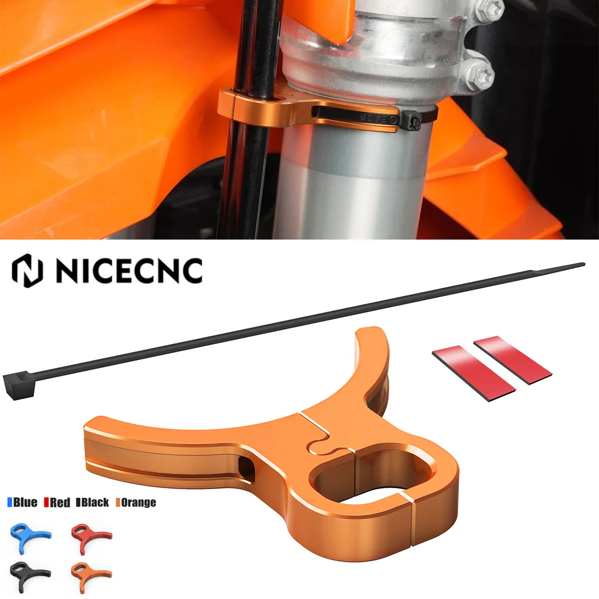 NICECNC Front Brake Hose Line Guide Clamp Holder For 2026 KTM 690 Enduro R 690 SMC R 2008-2026 790 890 Adventure R SMT 2021-2026