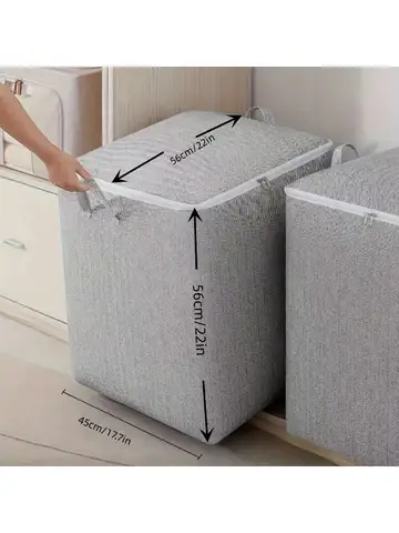 1pc Household Large Capacity Storage Bag Non-woven Material, Closet Wardrobe Organizer Can Be Used For Quilt Clothing, Toys
