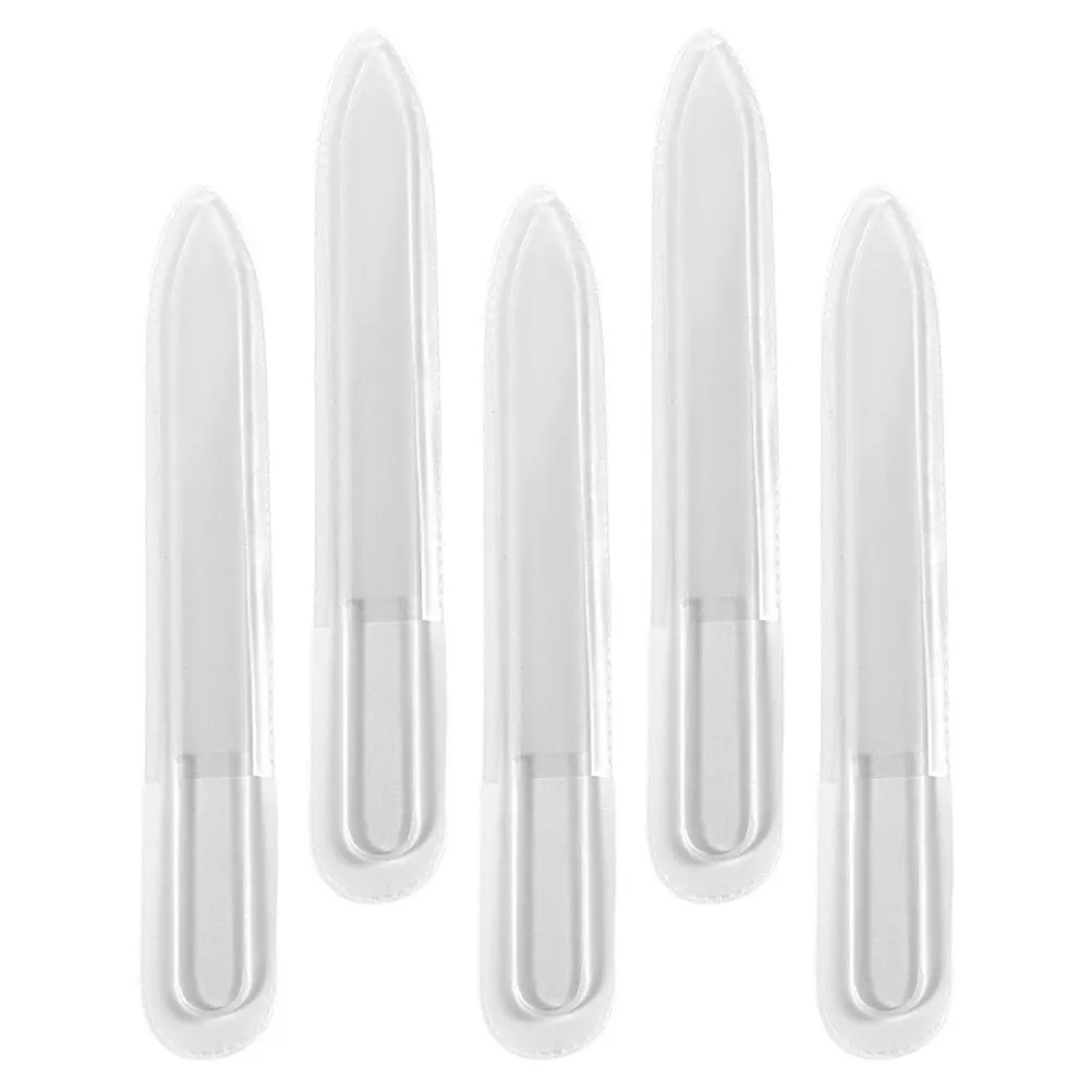 

5Pcs Glass Nail Files Premium Manicure Tools for Fast Polishing Smooth Surface Lightweight Portable Nail Buffering Strips