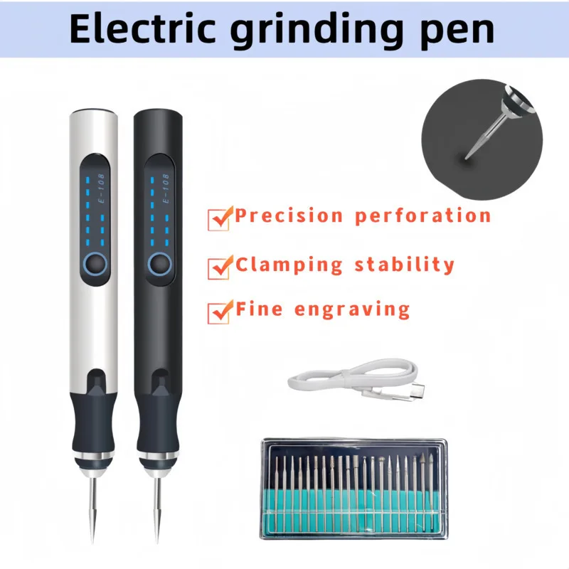 Electric Sanding Engraving Pen Mini Wireless Grinder with Battery Cordless Micro Rotary Tools Graveerpen Drill Wireless Grinder