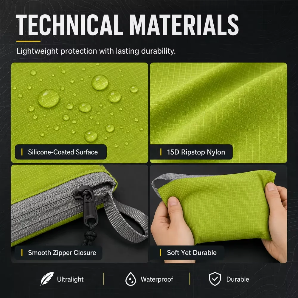 超軽量で防水性のあるトラベルポーチ3点セット。15Dシリコン - Backpack Insert Organizer のレビューと価格