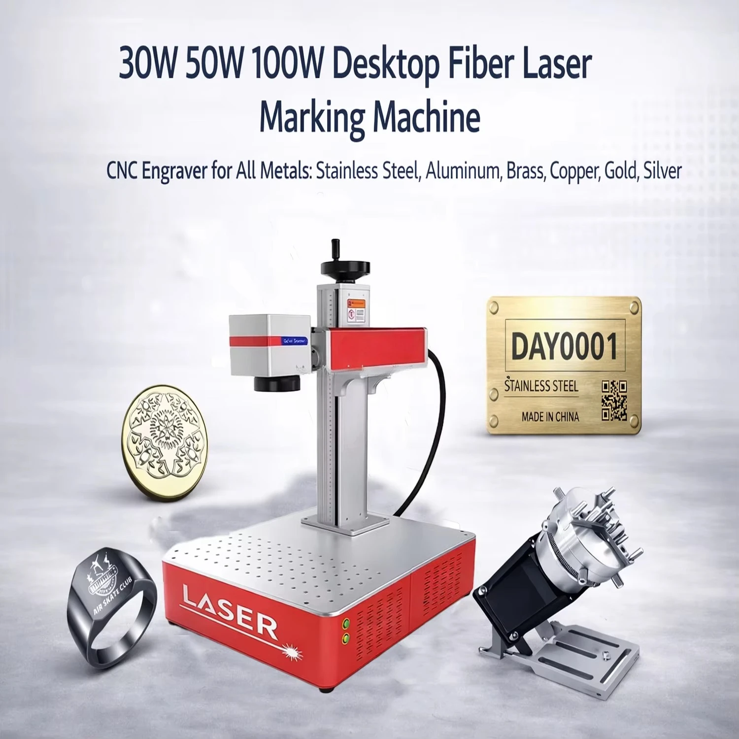 20W 30W 50W Desktop Fiber Lase - огляд і ціна Fiber Laser Marking 30W Jewelry