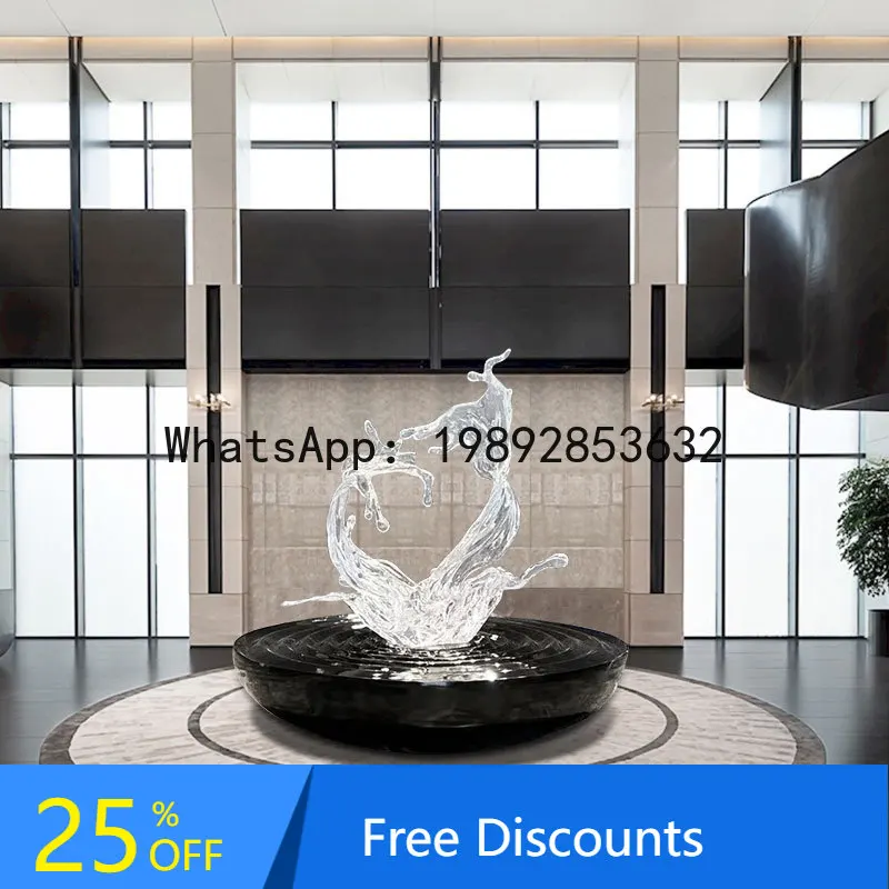 

CZ Transparent Sculpture Ornament Hotel Lobby Hall Model Room Living Room Entrance Decoration Large Ornament High-end Ornament