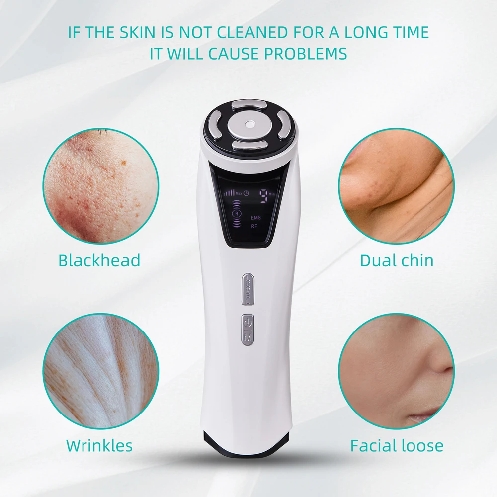 Microstroom gezichtsapparaat Gezichtsliftmachine Nekhuid Draai stimulator LED-lichttherapie Trillingen Verjonging Schoonheidstool