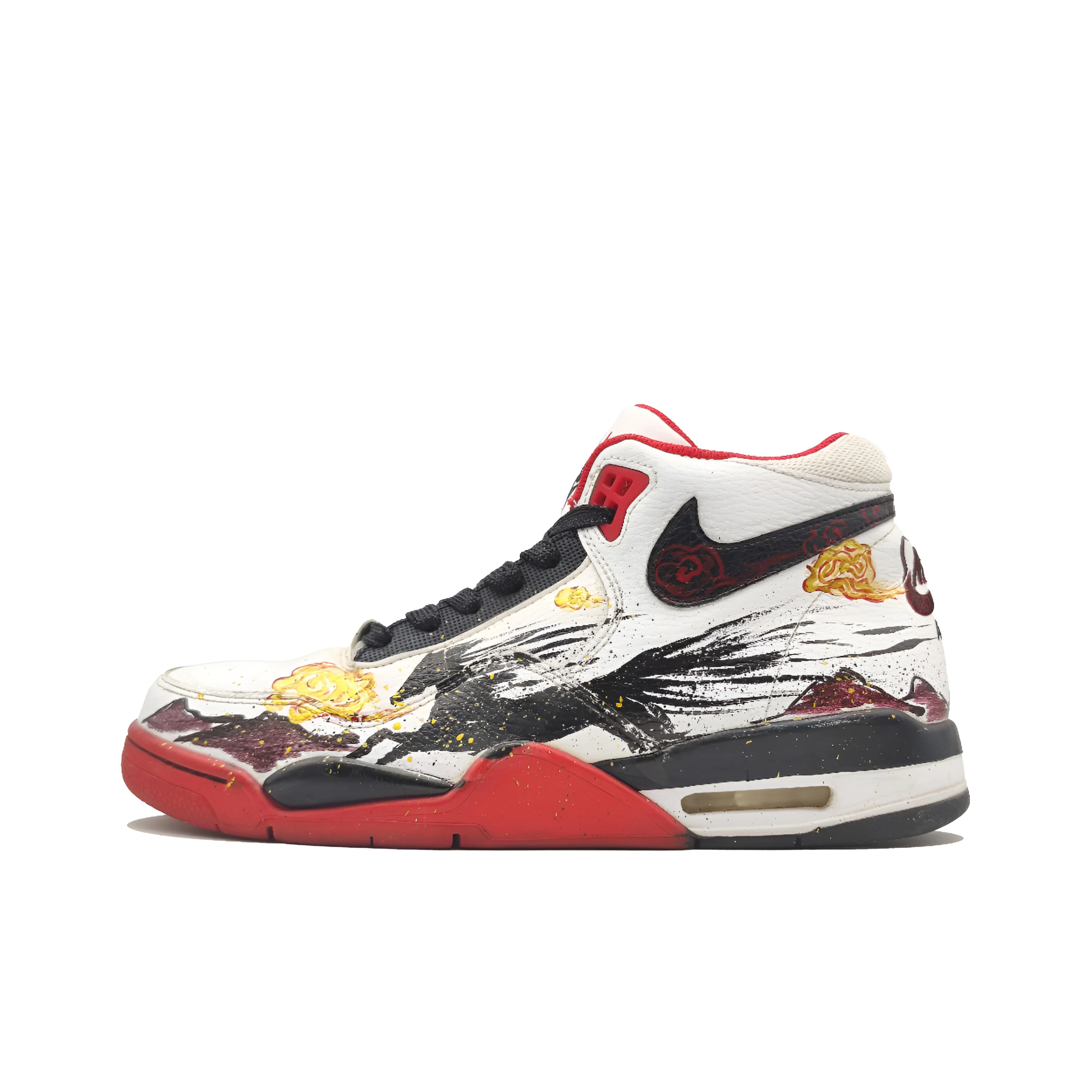Nike Flight Legacy High top Vintage Basketball Shoes Unisex Plum Red BQ4212-100(Team400-)