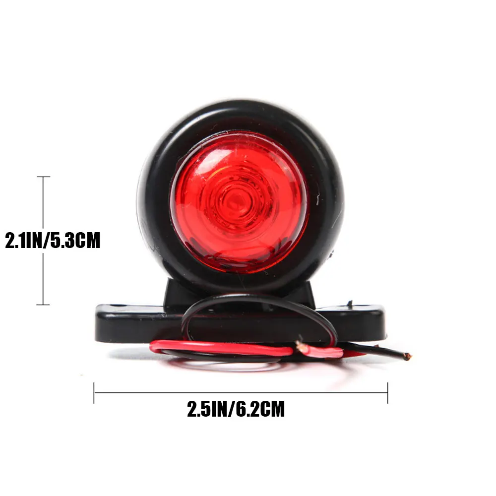 LED Rear Side Marker Light Signal Lamp 12V Two-Color Side Marker Warning Light for Trucks Motorhomes Caravans Trailers Vans SUVs