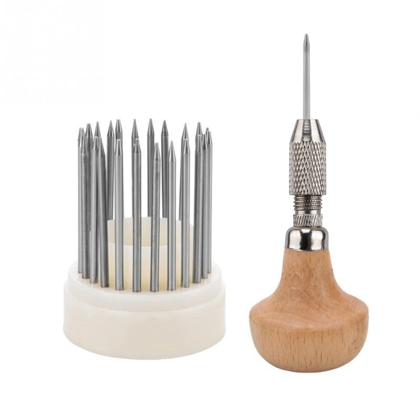 

23Pcs/set Beading Tool 1-23mm Beaders Diamond Stone Pearl Grain Beading Tools With Wood Handle Jewelry Equipments Tool