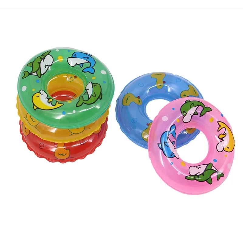 20Pcs Mini Swimming Buoy Ring Toys Mix Styles Summer Bathing Float Lifebelt Dollhouse Accessories for Doll Kids Gift Furniture