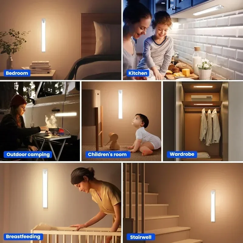 

Homelist Under Lights, Battery Operated Under Cabinet Stair Night Led Rechargeable Counter for Kitchen Closet