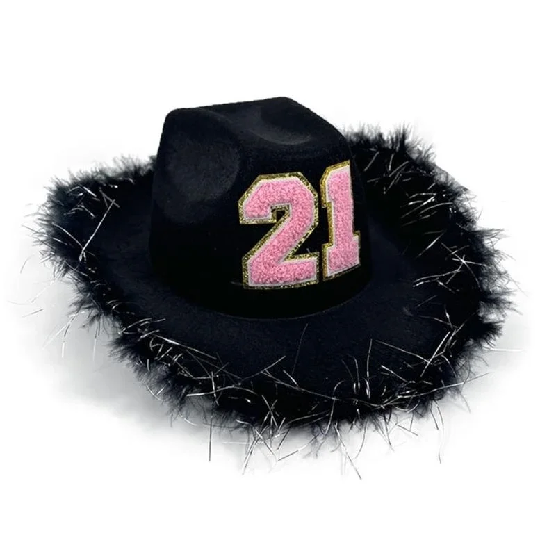 

PXPB Festival Hat Set Sun Protecting Hat Trendy Denims Hat Youth Fashion Headgear for Birthday Celebrations and Party Photos