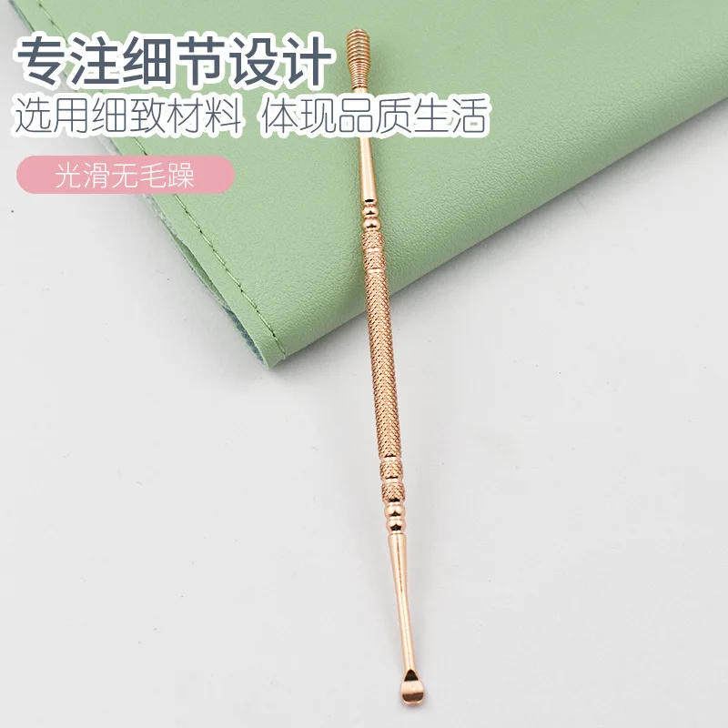 1pc Stainless Steel Double-ended Spring Earpick Scoop Scoop Spiral Spring Double-ended Earpick Scoop Cleaner Ear Picking Tool