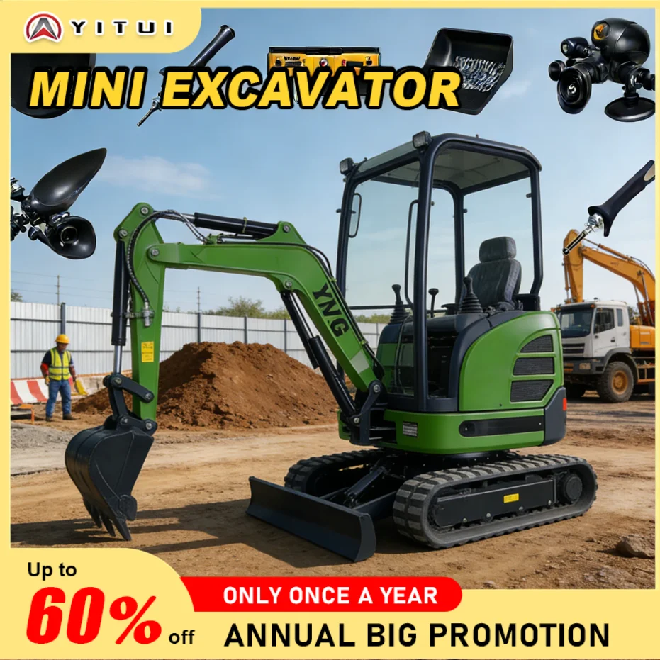 

Customized 3.5 Ton Compact Excavator, Ideal for Construction Sites Farms and Backyards with Quick Hitch & Attachments