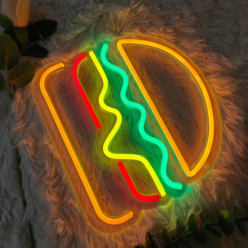 Hamburg Neon Light, Hamburg LED Neon Sign, USB Powered, with Switch Control, 10 Levels of Dimmable