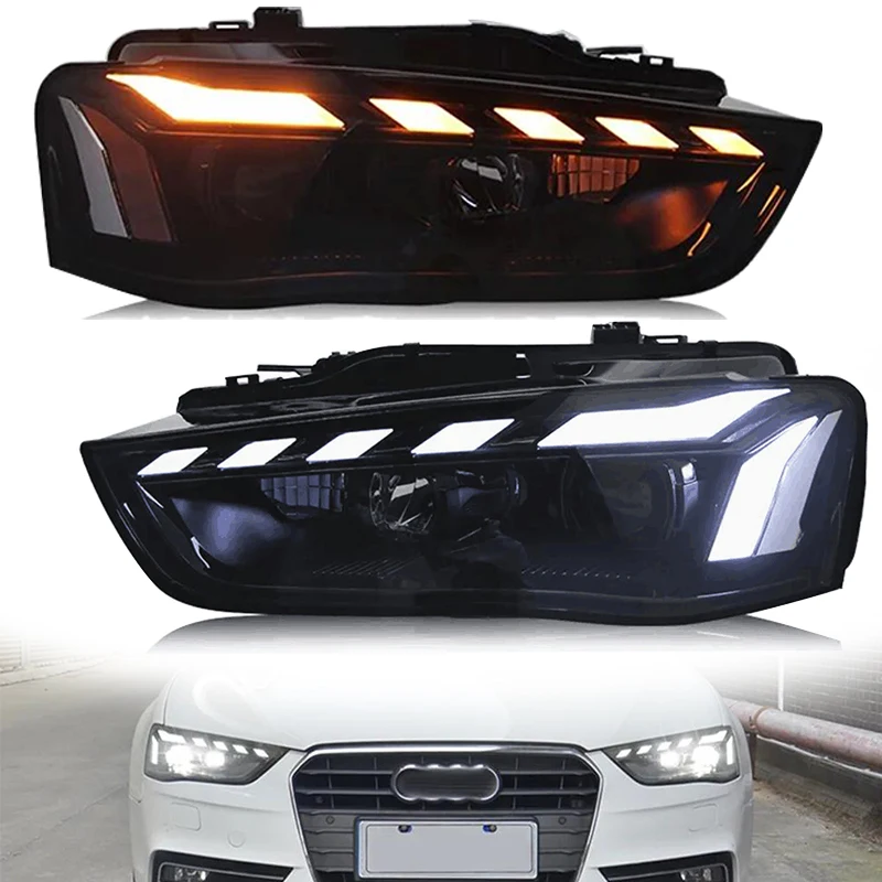 

Car Model Head Lamp for Audi A4 B8 Headlights 2013-2016 LED Projector Lens DRL Signal Automotive Accessories